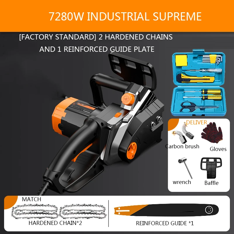 

Portable Electric Chain Saw Hand Saw AC 220V Electric Woodworking Cutting Saw Wood Hand Tool Logging Saw