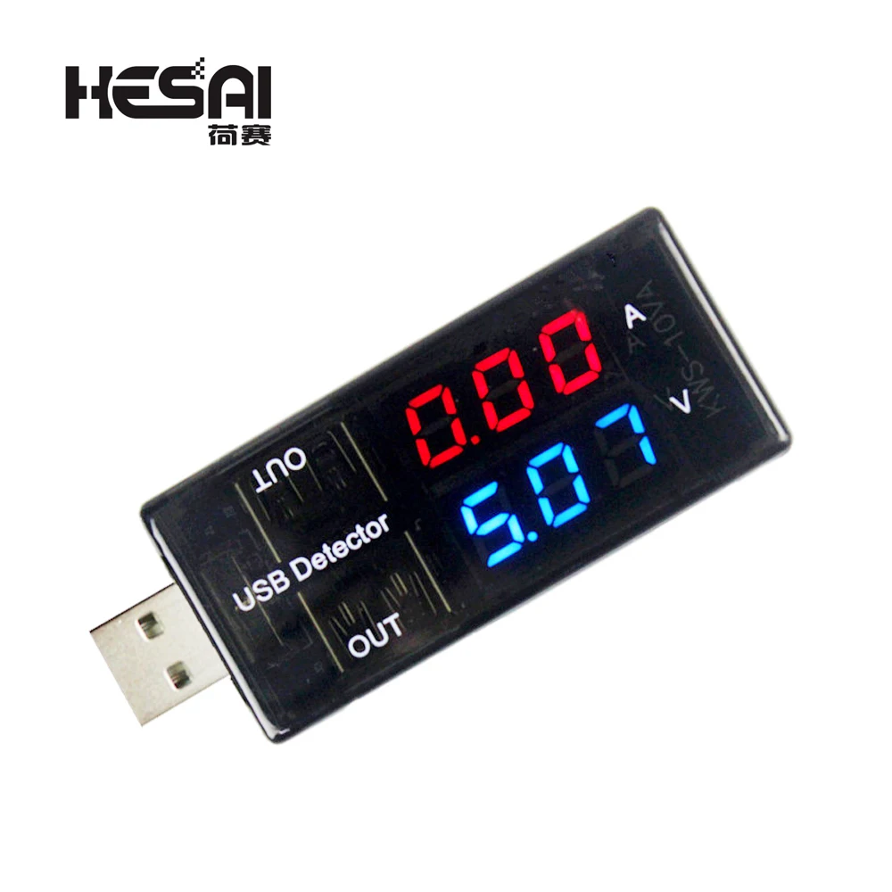 USB Current Voltage Charging Detector Mobile Power Current And Voltmeter Ammeter Voltage USB Charger Tester Double Row Shows