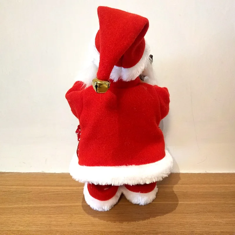 Muñeco de peluche eléctrico de Papá Noel para niñas, muñeco de peluche de Navidad para cantar y bailar, ideal para bodas y fiestas, regalo sorpresa para niños