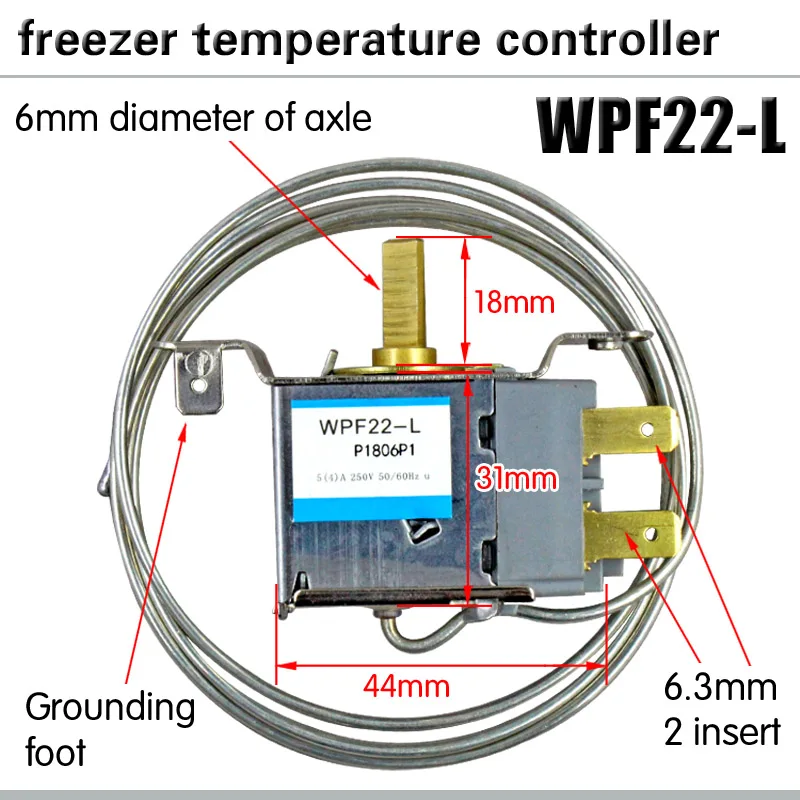 1PC Freezer Parts WPF22-L Freezer Thermostat 250V Household Metal Temperature Controller New