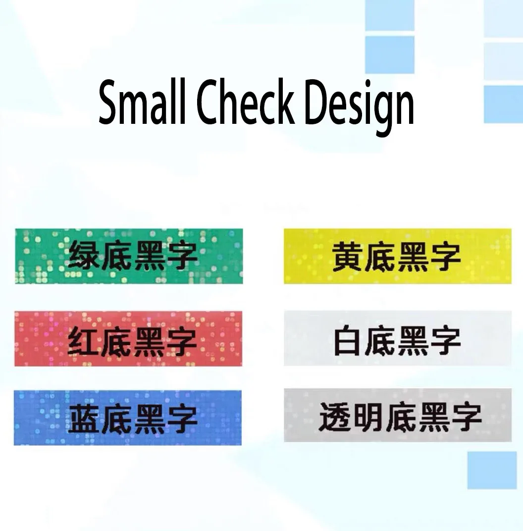 Laminated Colorful Glitter Starry Sparkling Laser Checkered Label Compatible for Brother P-Touch PT-D210 PT-H100 TZe-231