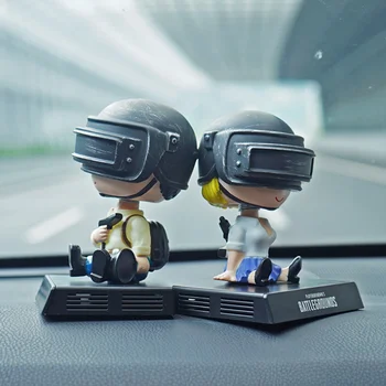 PUBG 전장의 연인 자동차 장식, 흔들리는 머리 인형, 치킨 먹는 자동차 장식품, 휴대폰 홀더, 아로마 베이스, 자동차 액세서리 