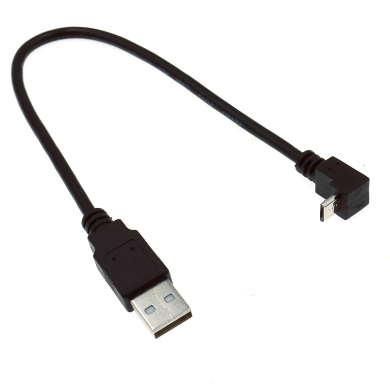 W górę w lewo i w prawo 90 stopni Micro USB męski na USB męski ładowanie danych mobilny Tablet z funkcją telefonu rejestrator jazdy kabel 0.3m-5m