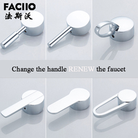 FACIIO Bathroom Replacement Faucet Handle Chrome Plated Taps Accessories Basin Mixer for 35mm/40mm Cartridge Spool