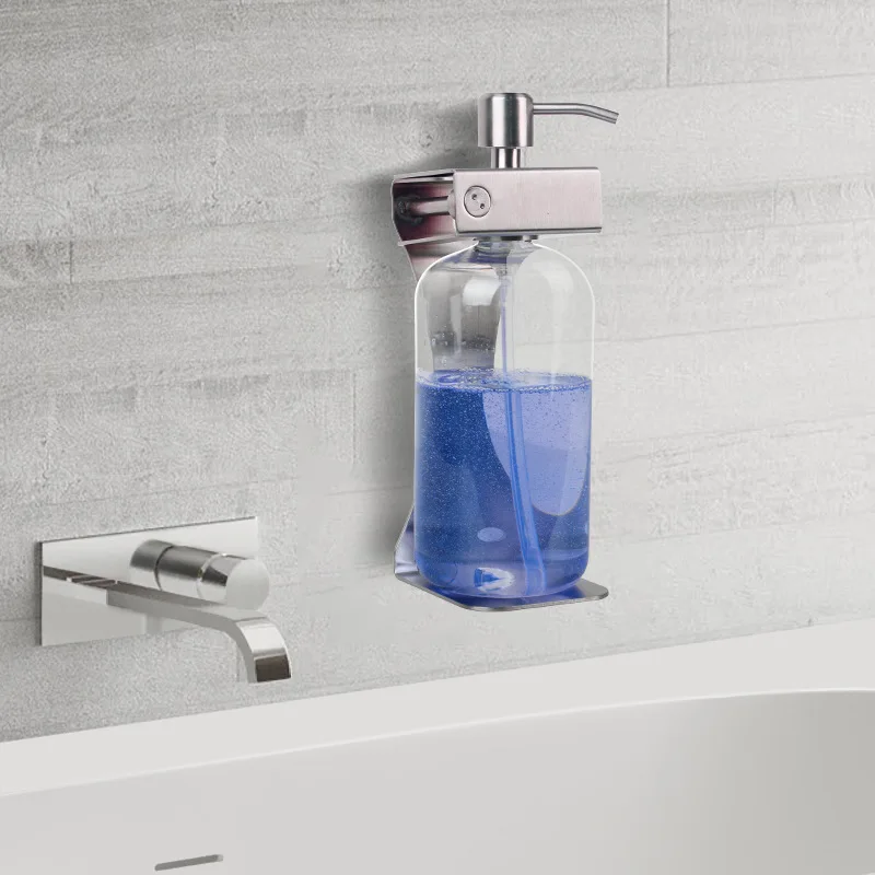 Imagem -03 - Único e Duplo Triplo Soap Dispenser Wall-mounted Manual Imprensa Plastic Shampoo Shower Bottle Aço Inoxidável Novo