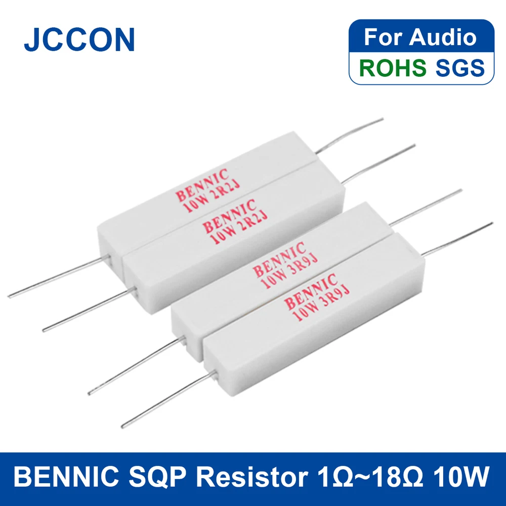 

1 шт. BENNIC резистор для цемента Мощность сопротивление 250V 10W SQP IOW 1.1Ω 2.2Ω 3.3Ω 3.9Ω 4.7Ω 5.6Ω 6.8Ω 15Ω 18Ω