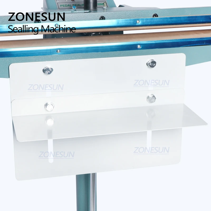 ZONESUN Pneumatic Foot Pedal Heat Sealing Machine Dry/Wet Aluminum Foil Plastic Bag Heating Sealer Food Beverage Machinery