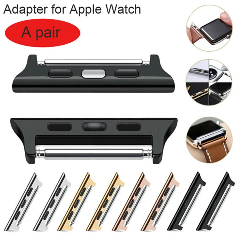 Adapter for Apple Watch Series 8 7 6 SE 5 4 3 2 for iWatch Band 6 5 42mm 38mm Strap Spring Bar Connector 45mm 41mm 42mm 44mm 38