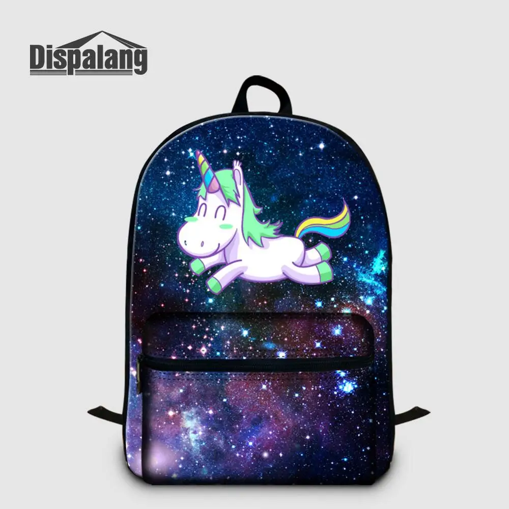 

Multi-functional High School College Student Backpack Universe Space Unicorn Schoolbag Women Bookbag Teens Travel Laptop Bags