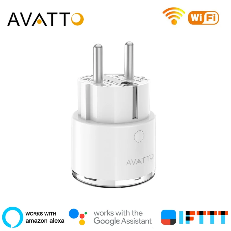 AVATTO Smart Plug,EU 16A/10A Remote Control Wifi Socket with Power Monitor Work with Tuya APP Google Home,Alexa,IFTTT