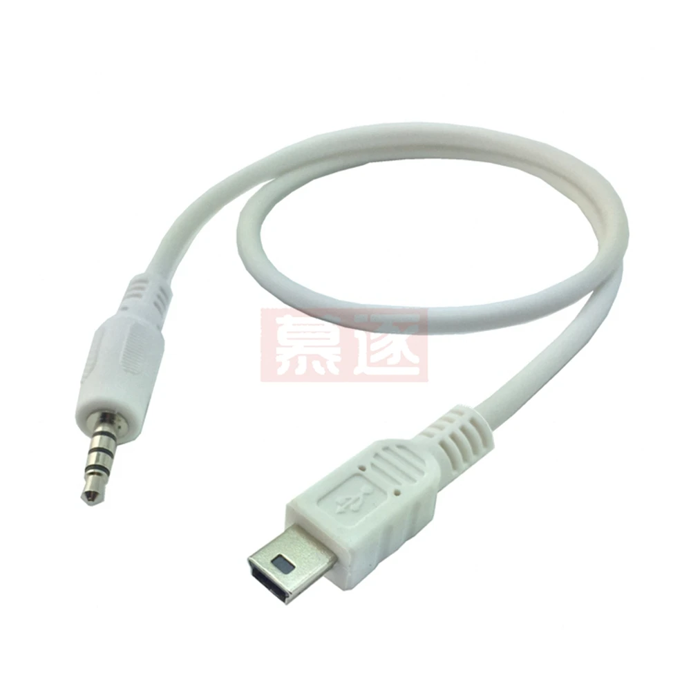3.5 มม.3.5 มม.สเตอริโอชายMicro & MINI USB 5Pinชายอะแดปเตอร์แปลงเสียงเชื่อมต่อสายเคเบิล 0.5M 50 ซม.สำหรับMP3 MP4 ชุดหูฟัง