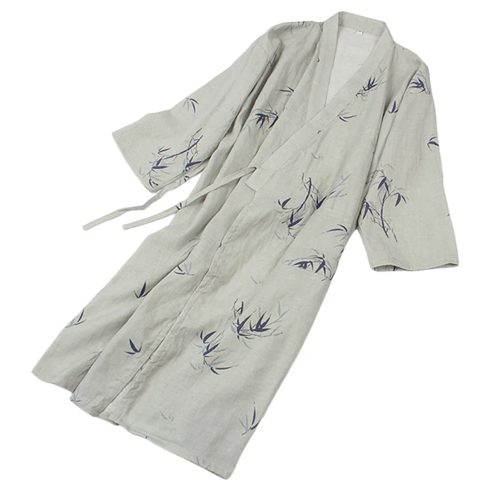 Japanese Traditional Kimono BathRobe Pajamas Nightgown Cotton Gauze Robe For Men and Women Bathrobe Sleepwear Couple Clothes