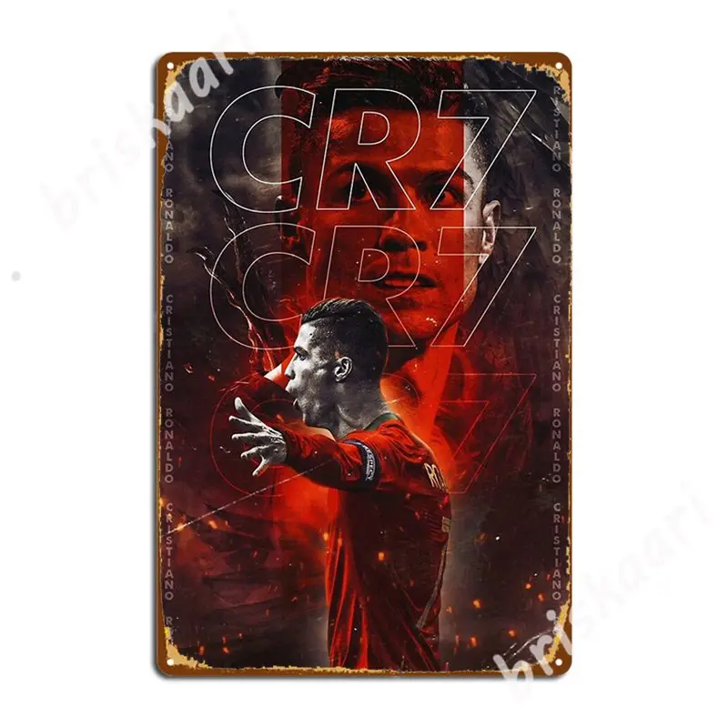 Cristiano Ronaldo Art Metal Signs Wall Decor Designing Wall Cinema Living Room Tin sign Posters