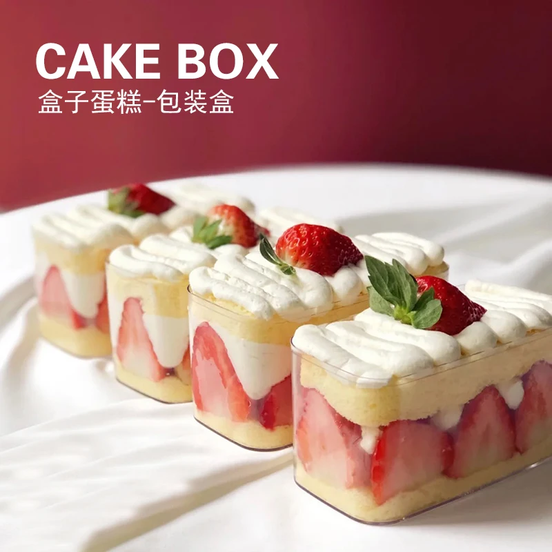 

20pcs Transparent cake box hard plastic packaging boxes 280ml 350ml diy baking dessert ice cream pudding Tiramisu cups with lids