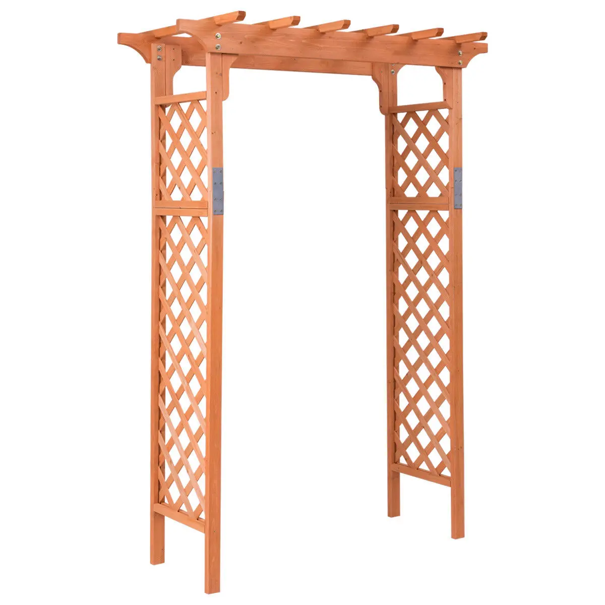 Imagem -05 - Costway-high Wooden Arbor Treliça para Jardim Pátio ao ar Livre Planta sobre 7ft