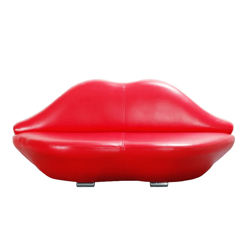 U-BEST Creative Design Red Lips Shaped Leather furniture sofa home Living Room Couch designer furniture