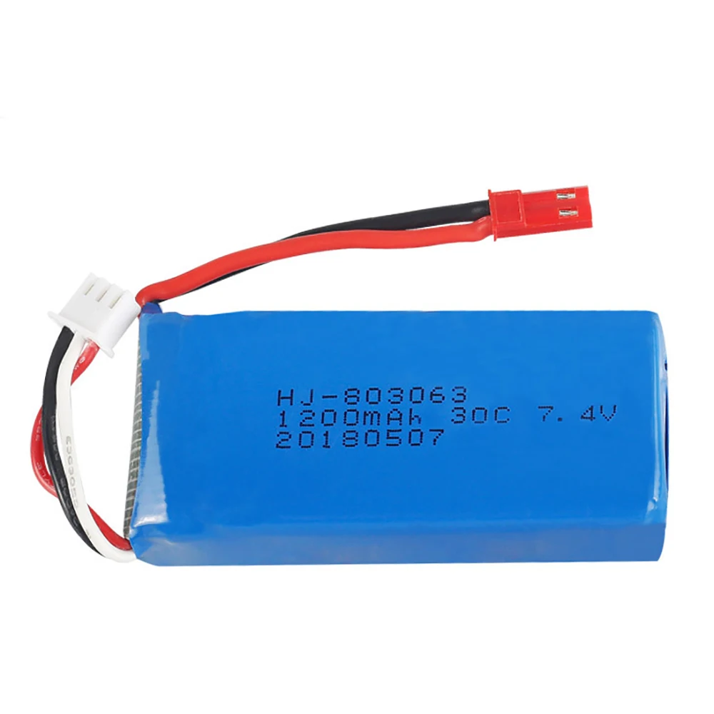 2pcs/lot 7.4V 1200mAh 803063 30C Lipo Battery and Charger Set For Yi Zhang X6 H16 MJX X101 X102 RC Drone Spare Parts Accessories