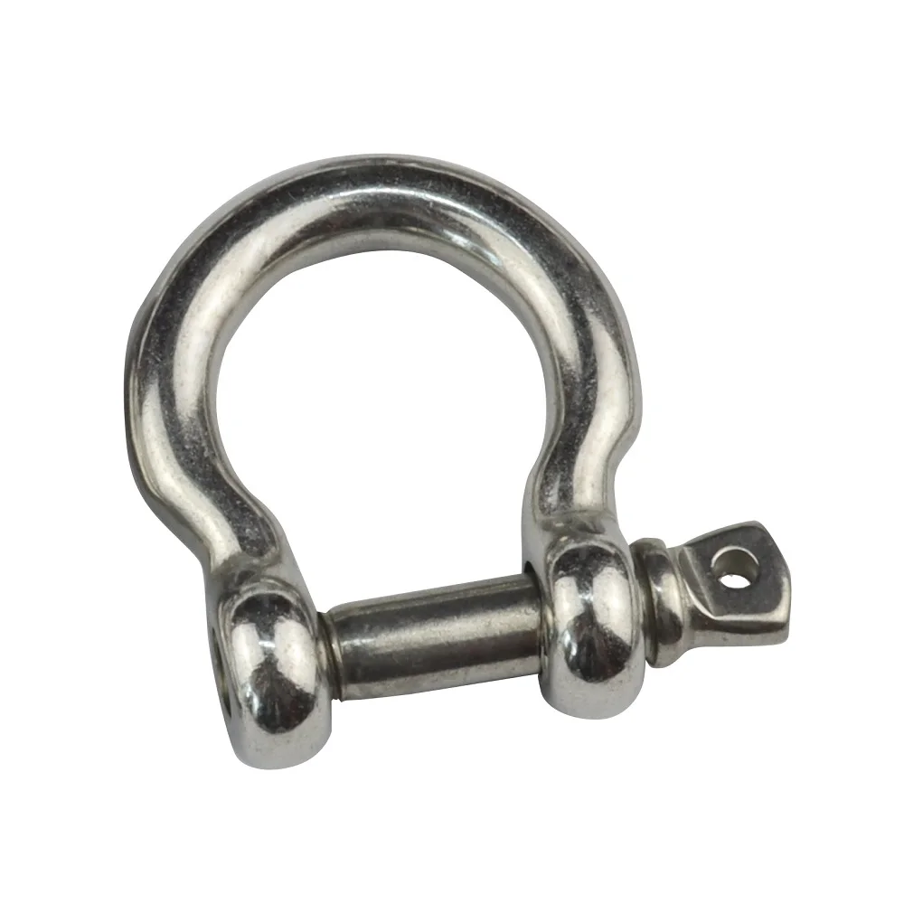 1PC Stainless Steel 304 Bolt Type Anchor Chain Shackle 4mm 5mm 6mm 8mm 10mm Rigging Rated Bow Type Shackles With Safety Bolt