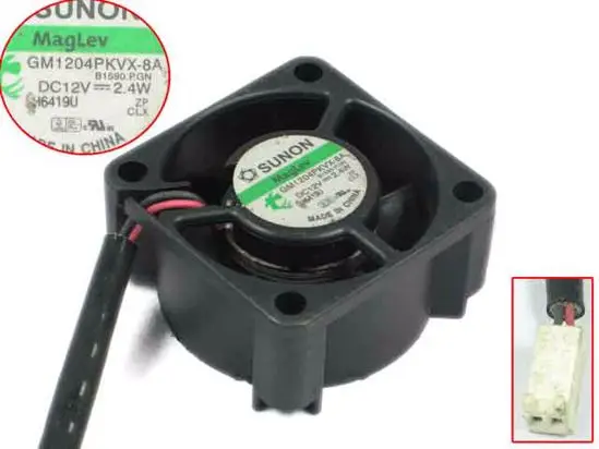 SUNON GM1204PKVX-8A B1590.P.GN Server Cooling Fan DC 12V 2.4W 40x40x20mm 2-wire