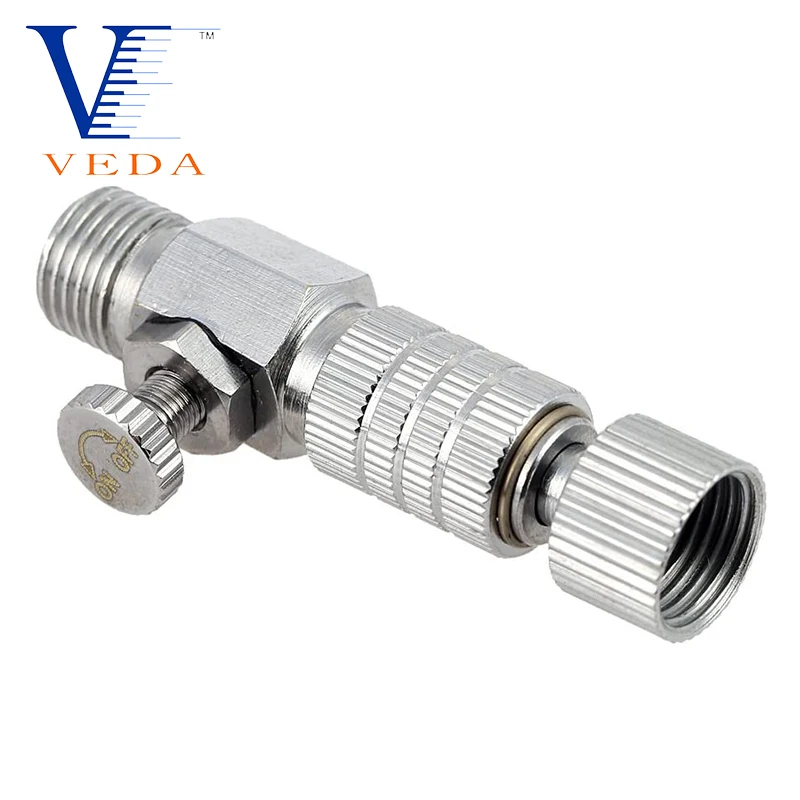 Airbrush Accessories Tool Air Brush Quick Release Coupler Plug (Disconnect) Airflow Adjustment Control Valve Coupling - 1/8\