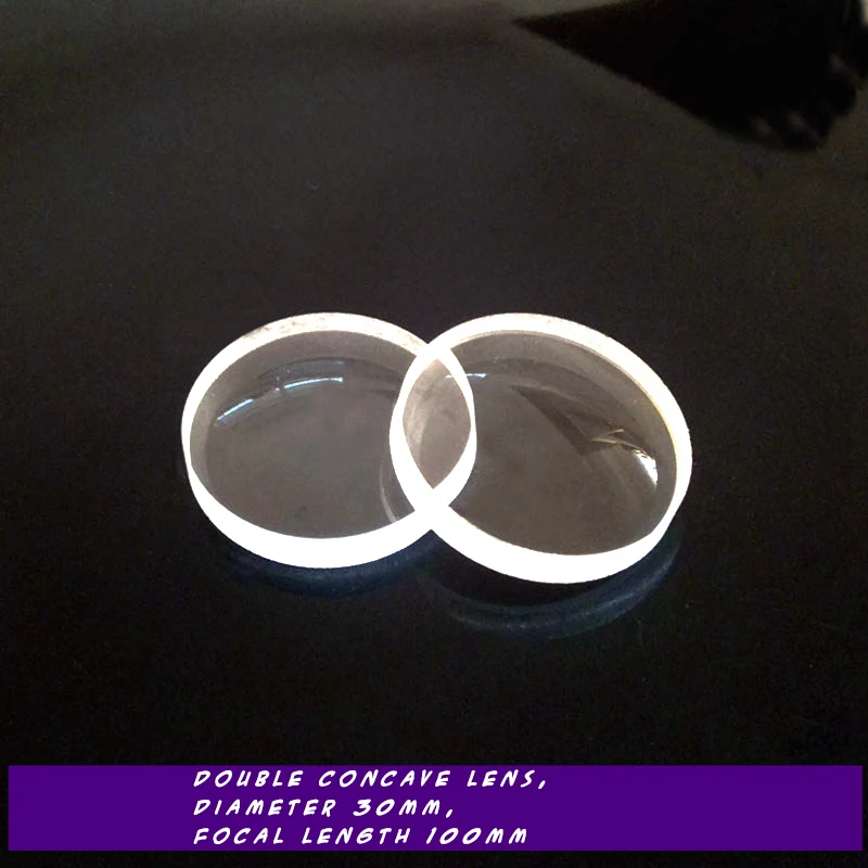 Double convex lens Diameter 30  Focal 100mm Plano Optical Glass Manufacturer Custom Quartz Glass Focusing Lens experimental