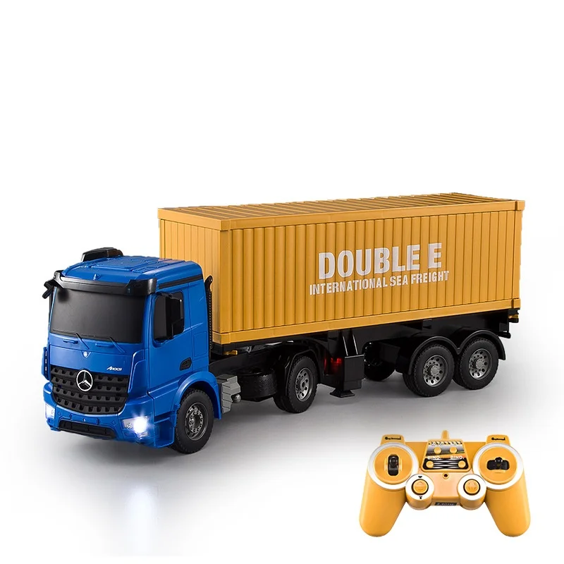 RC Container Truck Large Large Cargo Trucks Model RC car With light Sound R/C Rise Fall Remote Control Car Toys for children gif