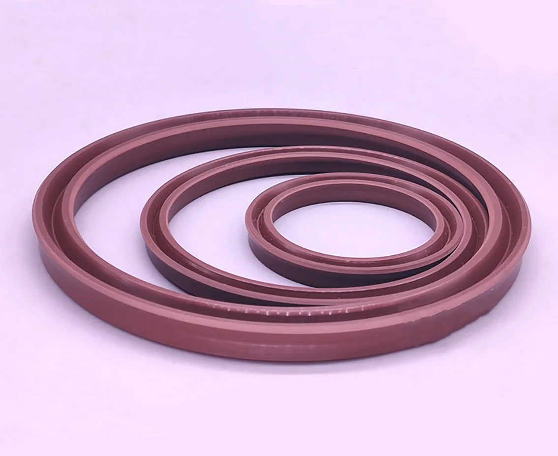 Fluorine Rubber Hydraulic Cylinder Oil Sealing Ring Thickness 5/6/7/8/9mm USH/UPH/UY Type Shaft Hole General Sealing Ring Gasket