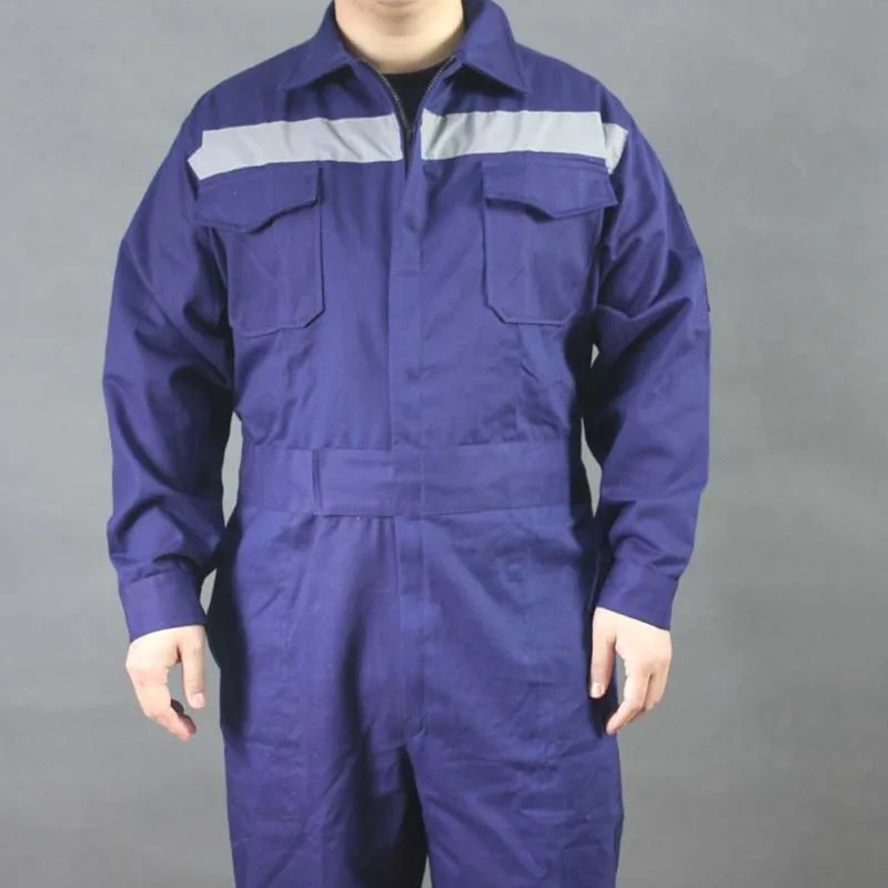 Men Working Overalls Workshop Uniform Cotton Workwear Coveralls Long Sleeves Reflective Spring Autumn Car Repair Men Mechanical