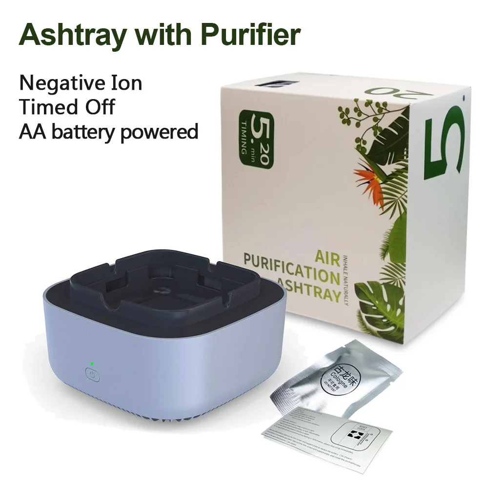 5 PCS Square Filter Cotton for Air Purification Ashtray Anti Second-hand Smoke with Negative Ion Function