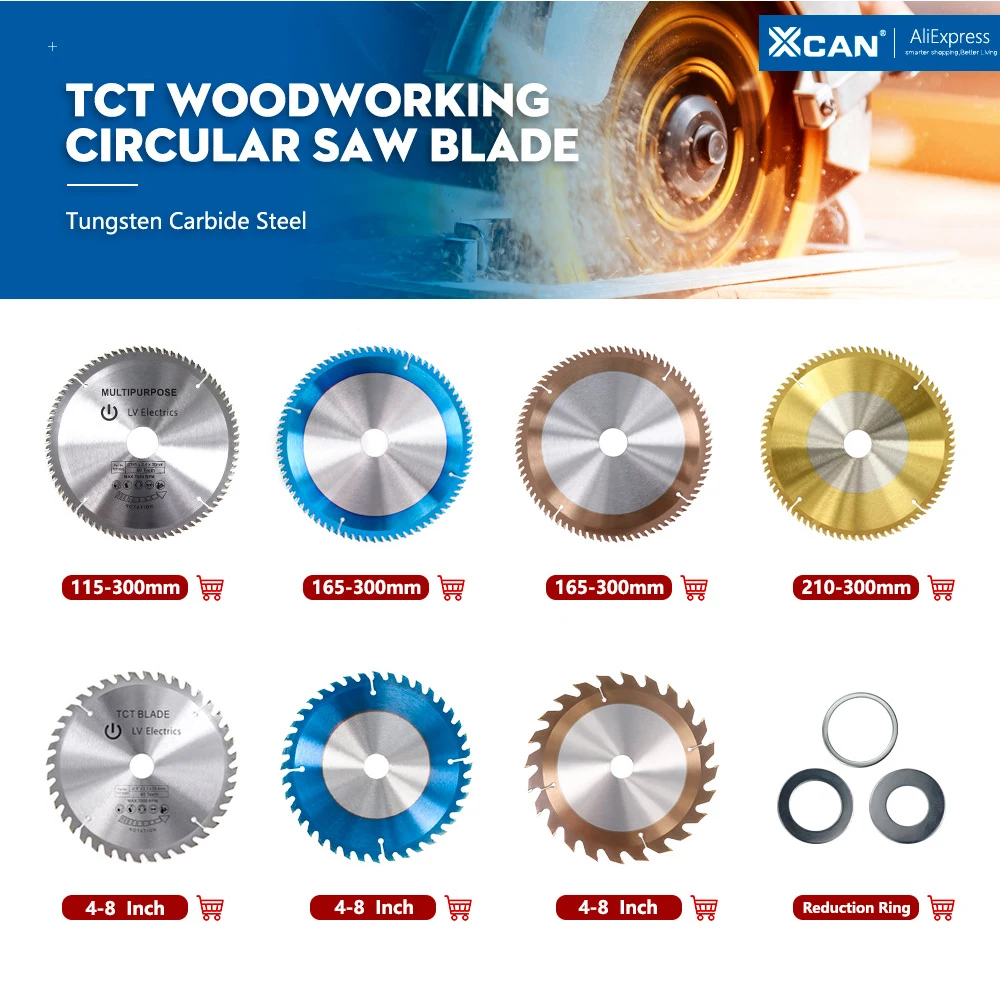 2pcs 16mm-30mm circular saw blade cutting ring tct carbide  disc conversion  woodworking tools