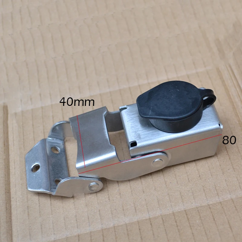 Stainless Steel Side Box Tool Case Lock Buckle Bag Part Motorcycle Aluminum Alloy Toolcase Trunk Fixed Buckle With Cover