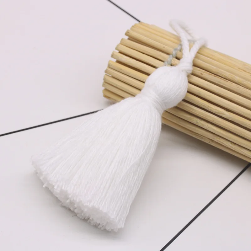 6pcs 11cm Cotton Tassels Fringe with Hang Line Rope DIY Craft Tassel Dangle Sewing Curtains Garment Home Decoration Accessories