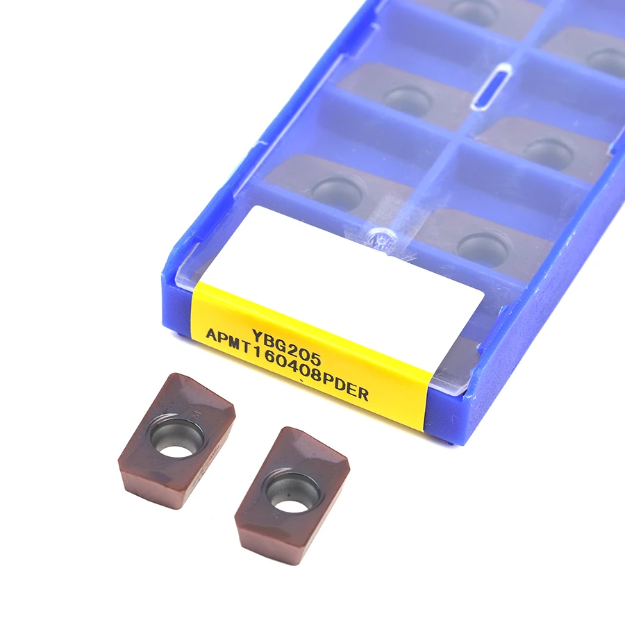 APMT1135 APMT160408PDER YBG202 APMT160408PDER YBG205 إدراج طحن المعادن آلة خرط تعمل بالتحكم الرقمي بواسطة الحاسوب أدوات القطع كربيد سبيكة تحول إدراج