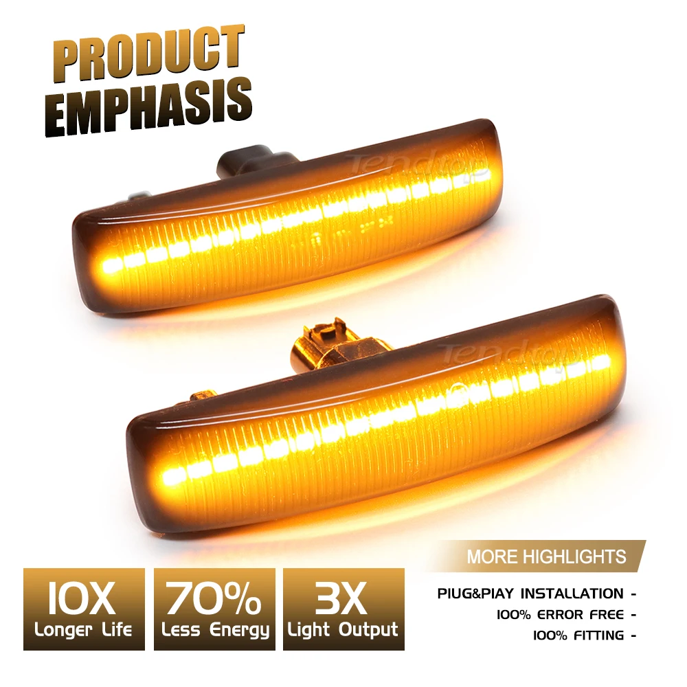 Dynamic Blinkers LED Side Light Turn Signal Lamp Car Tuning Indicator For Land Rover Range Rover Sport Discovery 3 4 Freeland 2