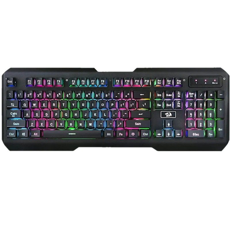 

Полноразмерная игровая клавиатура Redragon K506 Centaur с 7-цветной радужной подсветкой и цифровой клавиатурой для ПК, компьютера, ноутбука