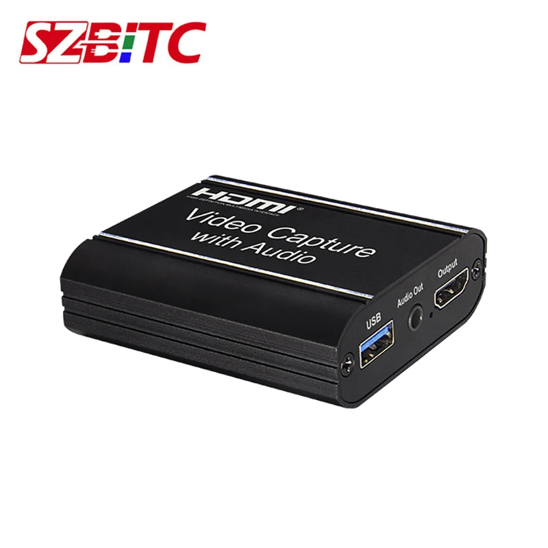 SZBITC Captura HDMI Captura De Vídeo 4k HDMI para USB2.0 Grabber Video Record Box para PS4 Jogo DVD Filmadora HD Camera Recording