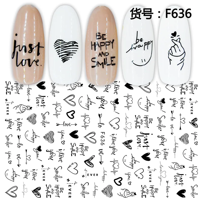 

Morixi nail art sticker Geometric leaves plant heart butterfly animals ultra thin foils nail decals WG072