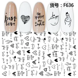 Morixi nail art sticker Geometric leaves plant heart butterfly animals ultra thin foils nail decals WG072