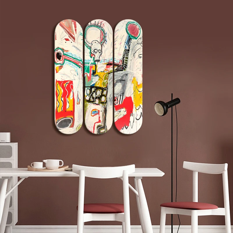 Skate Deck Wall Art Carton Graffiti Decorative Boards Decorated Furnishing Exhibition Skate Board Home Living Room Decoration