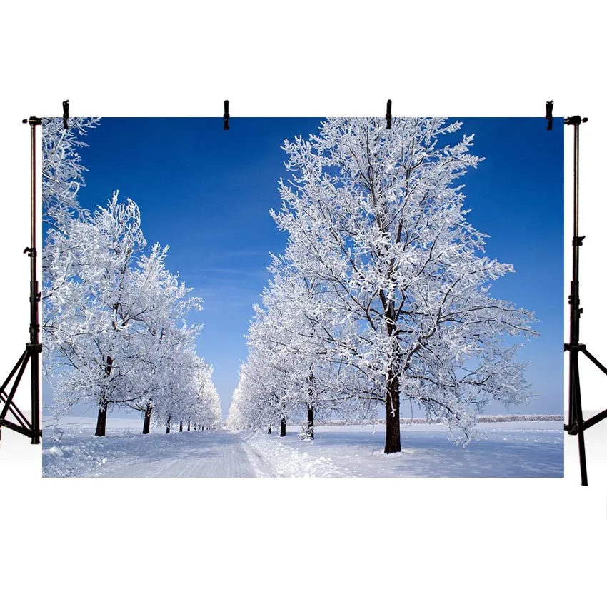 

Winter Snow Storm Forest Scenery Landscape Photography Backgrounds Customized Photographic Backdrops for Photo Studio