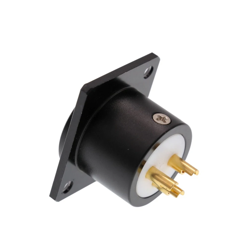 EIZZ EZ-108M/EZ-108F 24K Gold Plated Tellurium Copper 3-PIN  XLR Connector MIC AMP CANNON Plug Adapter PTFE Insulator