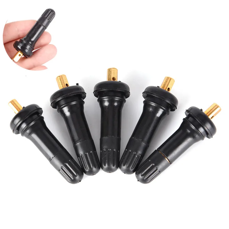 1PC Black Tire Pressure Monitoring System Anti-explosion Snap In Tire Valve Stems Snap In Tire Valve Stems Sensor Valve Stem