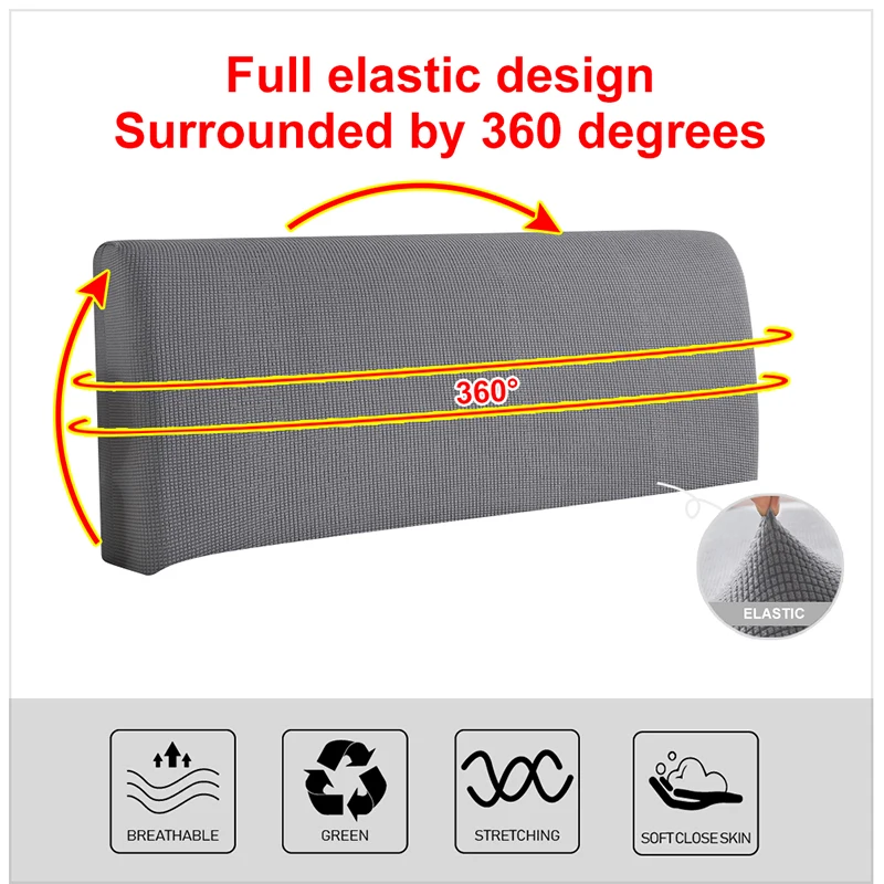 Fundas elásticas gruesas de Color sólido para cabeza de cama, forro Polar, protección trasera contra el polvo para el hogar, Hotel, banquete, funda larga para silla, Lisa