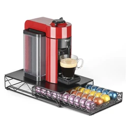40 Cups Coffee Vertuo Capsules Organizer Coffee Pod Holder Storage Drawer Nespresso For Vertuoline Capsule Rack