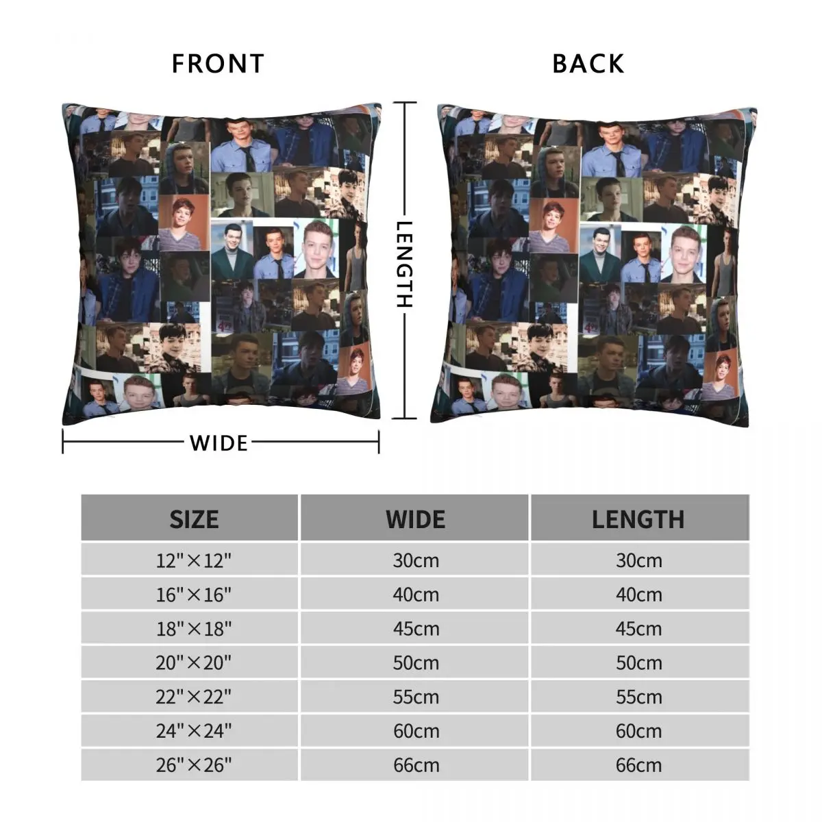 Cameron Monaghan Pillowcase Polyester Linen Velvet Pattern Zip Decor Throw Pillow Case Home Cushion Cover