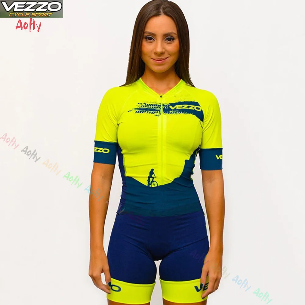 

Cyclist Vezzo Short Jumpsuit Women's Cycling Overalls Summer Blouses 2021 Team Jersey Triathlon Cheap Free Shipping Clothing