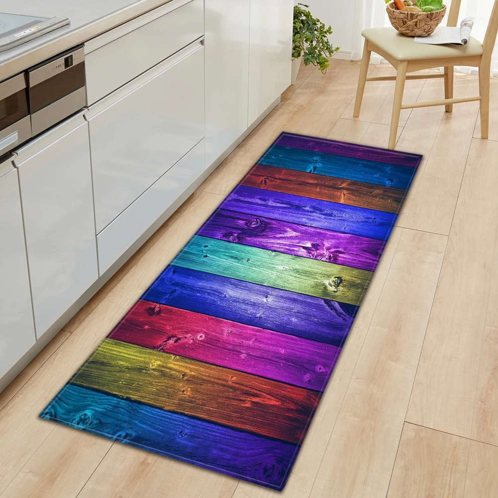 modern Kitchen Mat Long Strip Bedroom Entrance Doormat 3D Pattern Home Floor Decoration Living Room Carpet Bathroom Non-Slip Rug