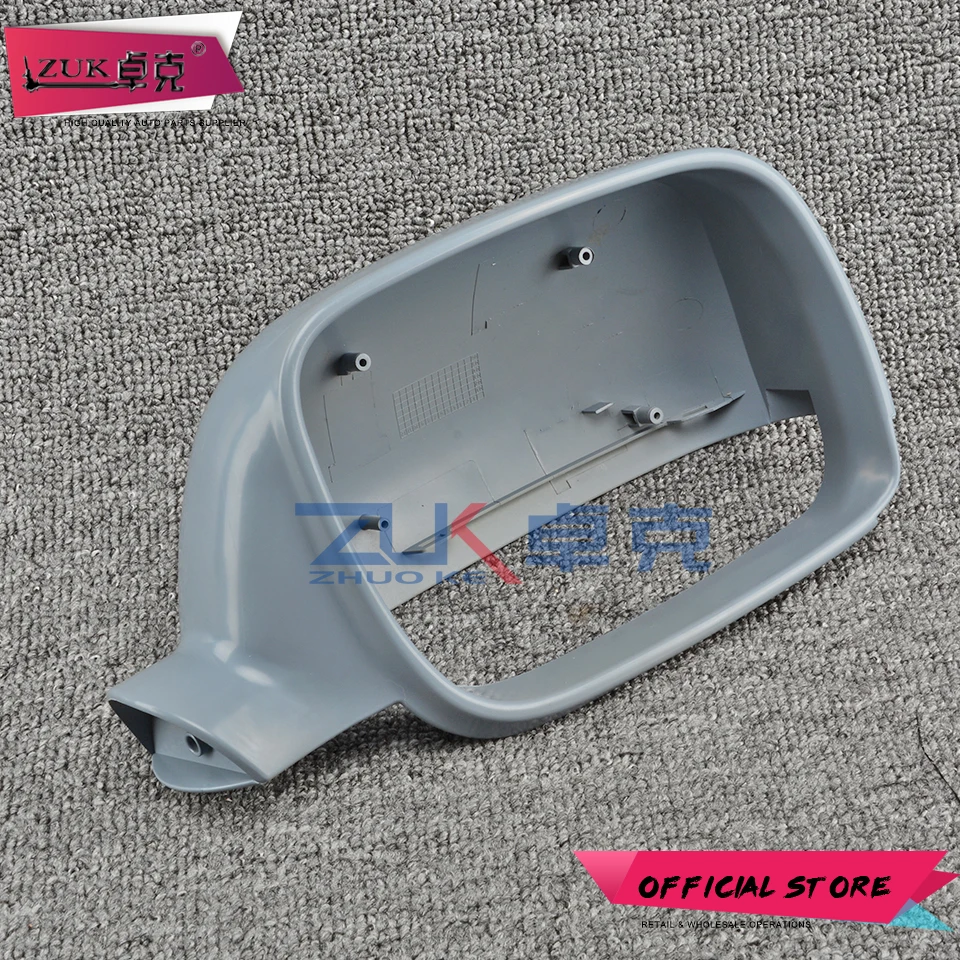 ZUK Door Exterior Rearview Mirror Cover Frame Shell Housing Unpainted Left Right For Touareg 2003-2007 For Volkswagen