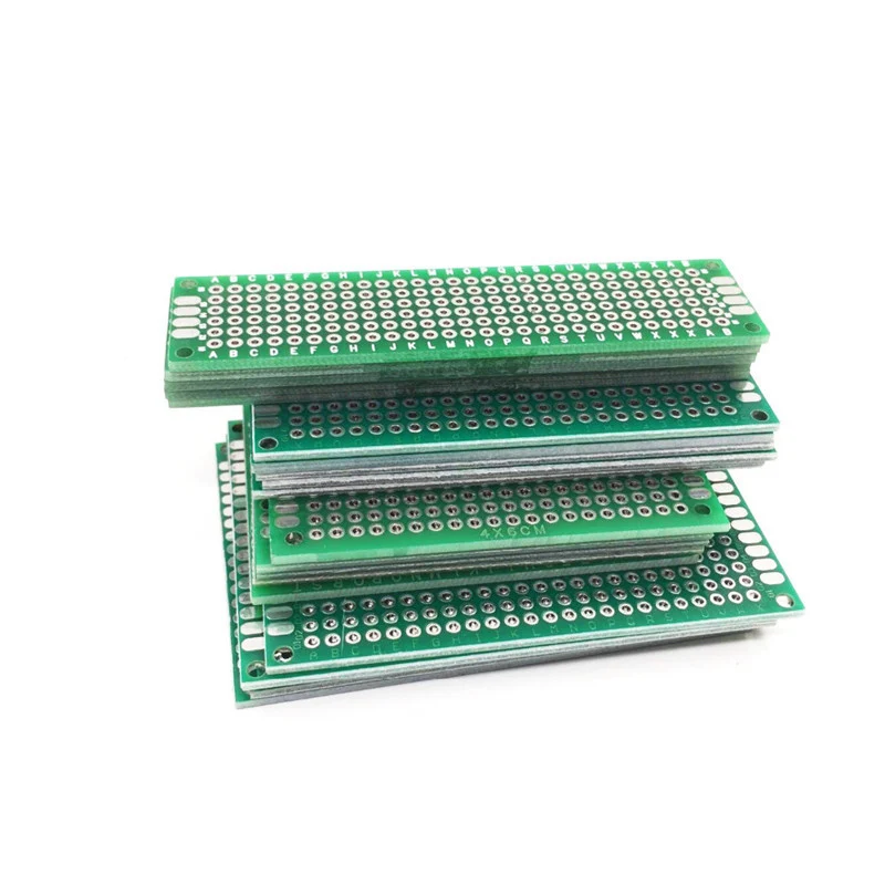 20PCS/LOT 5x7 4x6 3x7 2x8 CM Double Side Copper Prototype PCB Universal Board Experimental Development Plate For arduino
