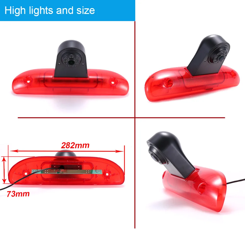 18mm lens car rear view camera back up reverse parking for Fiat Ducato 244 Bus Kasten / Peugeot Boxer Bremsleuchte brake light